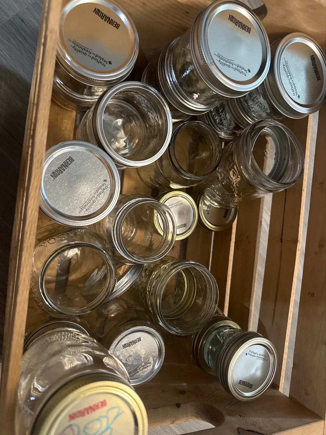 Bulk lot of glass canning jars thumbnail