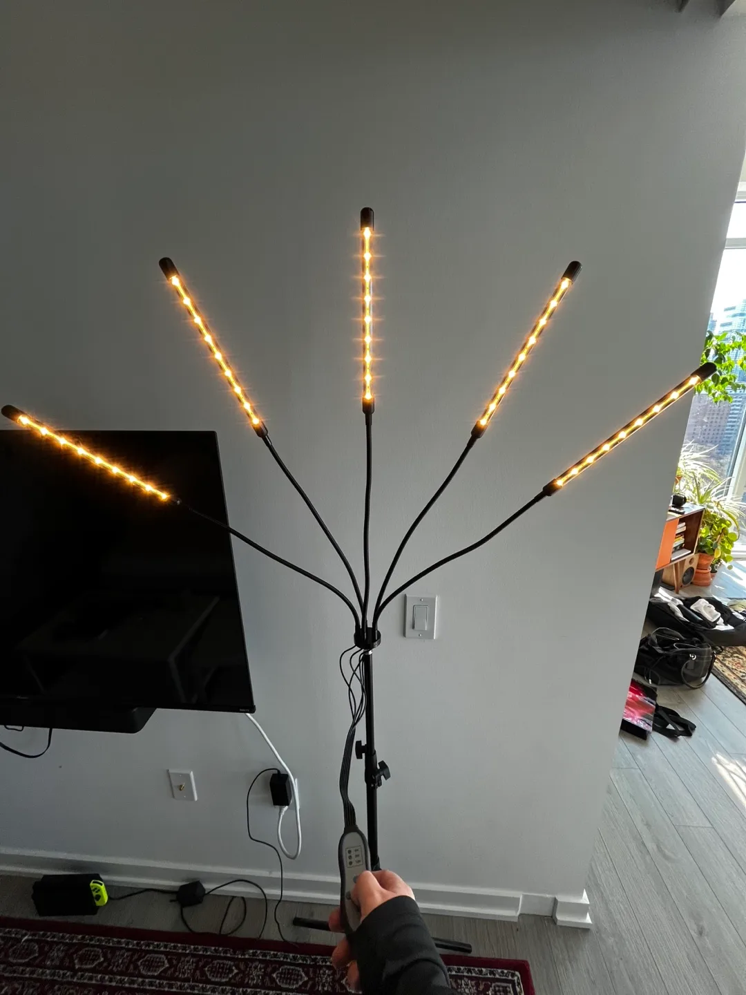 Five-Head LED Plant Light with Stand - thumbnail