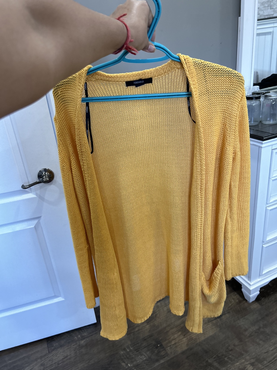 Mustard Yellow Knit Cardigan - photo 4