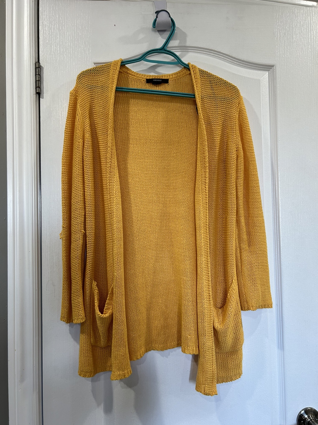 Mustard Yellow Knit Cardigan