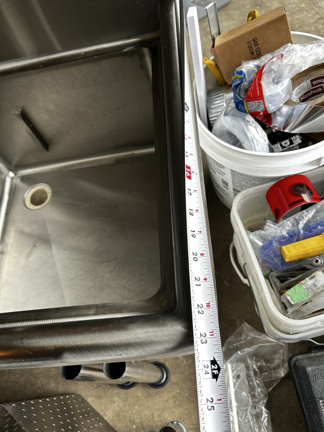 Commercial Stainless Steel Double Sink with Stand - photo 4