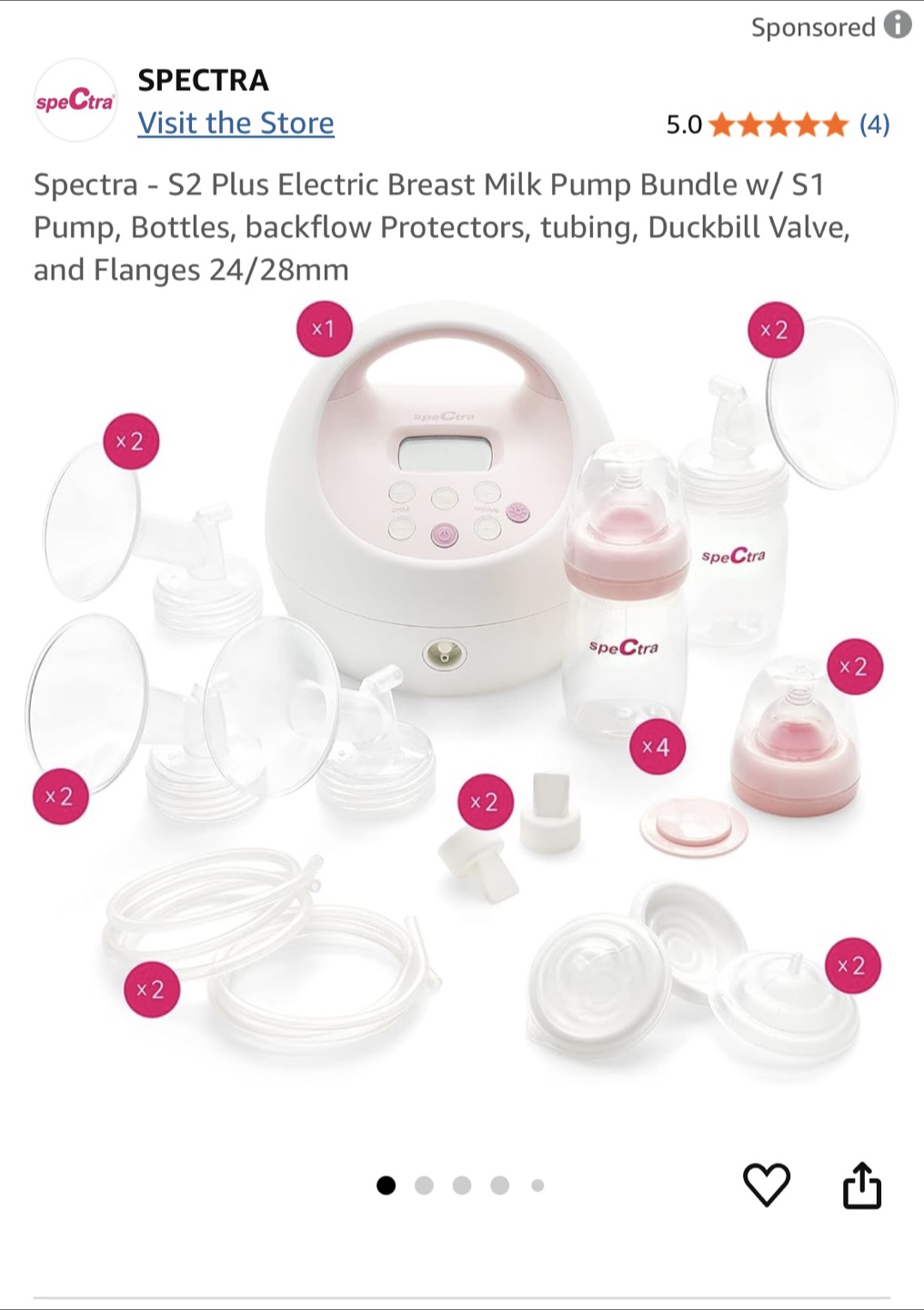 Spectra S2 Plus Electric Breast Pump Bundle