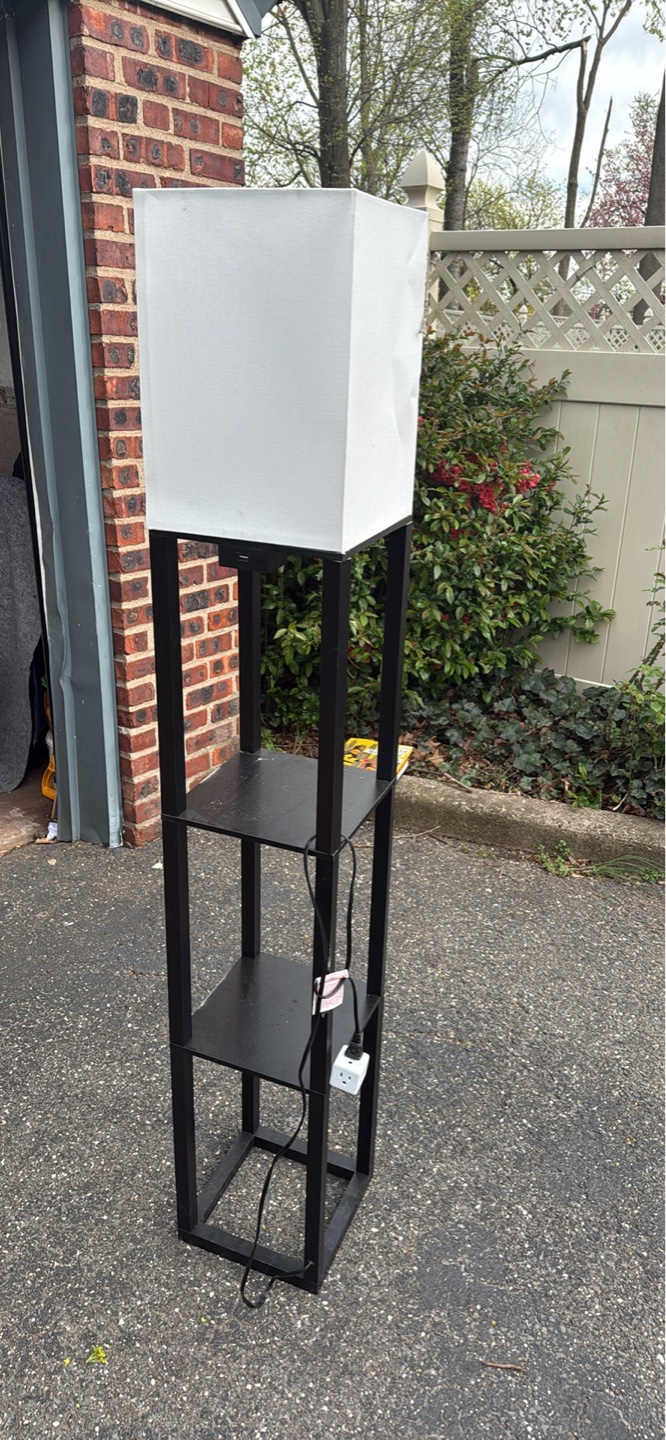 Modern Floor Lamp with 3 Shelves