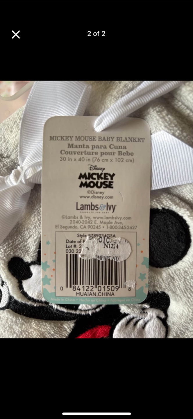 Mickey Mouse Baby Blanket by Lambs & Ivy - photo 2