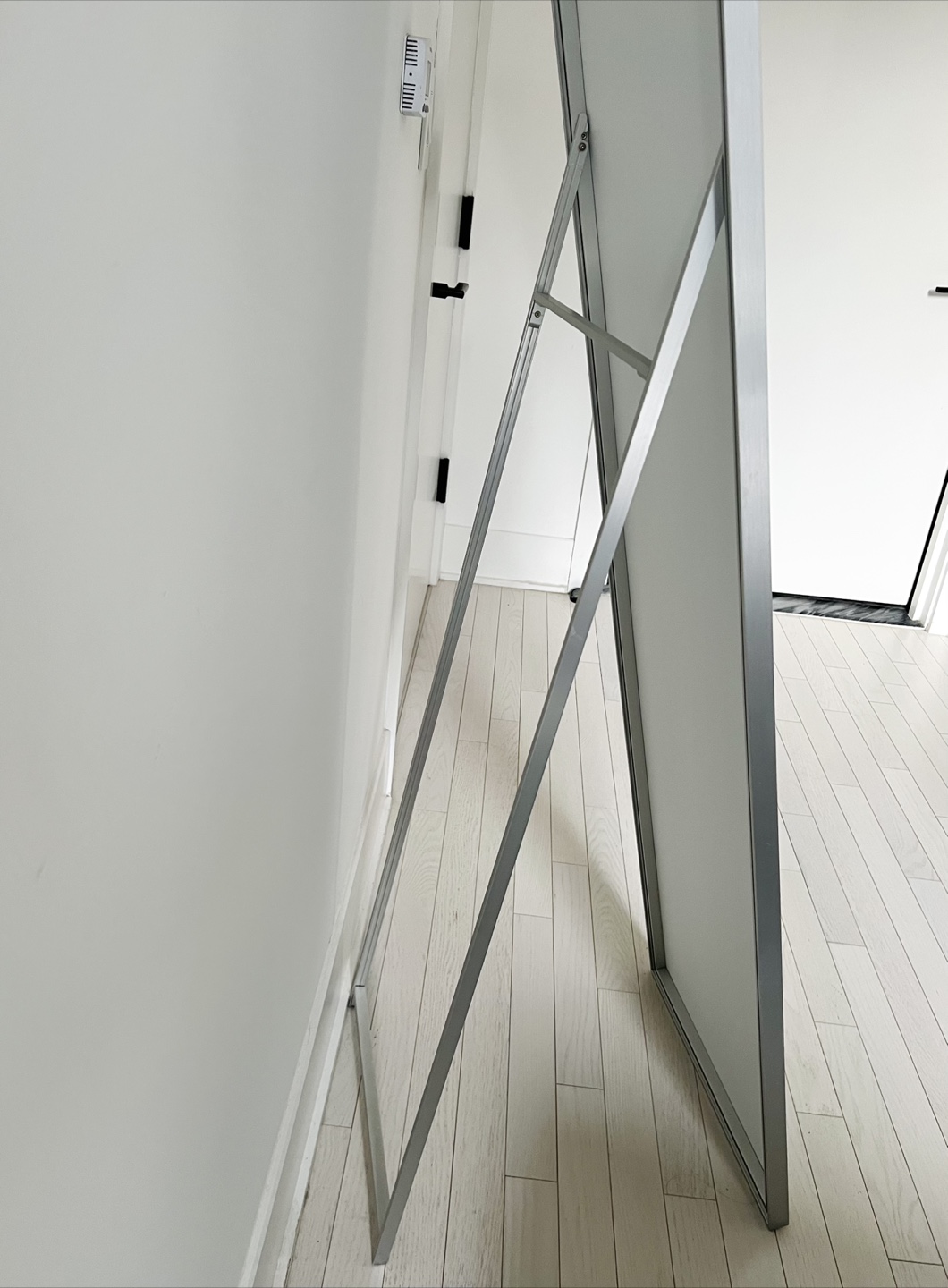 CB2 Standing Silver Floor Length Mirror 16"x69" - photo 2