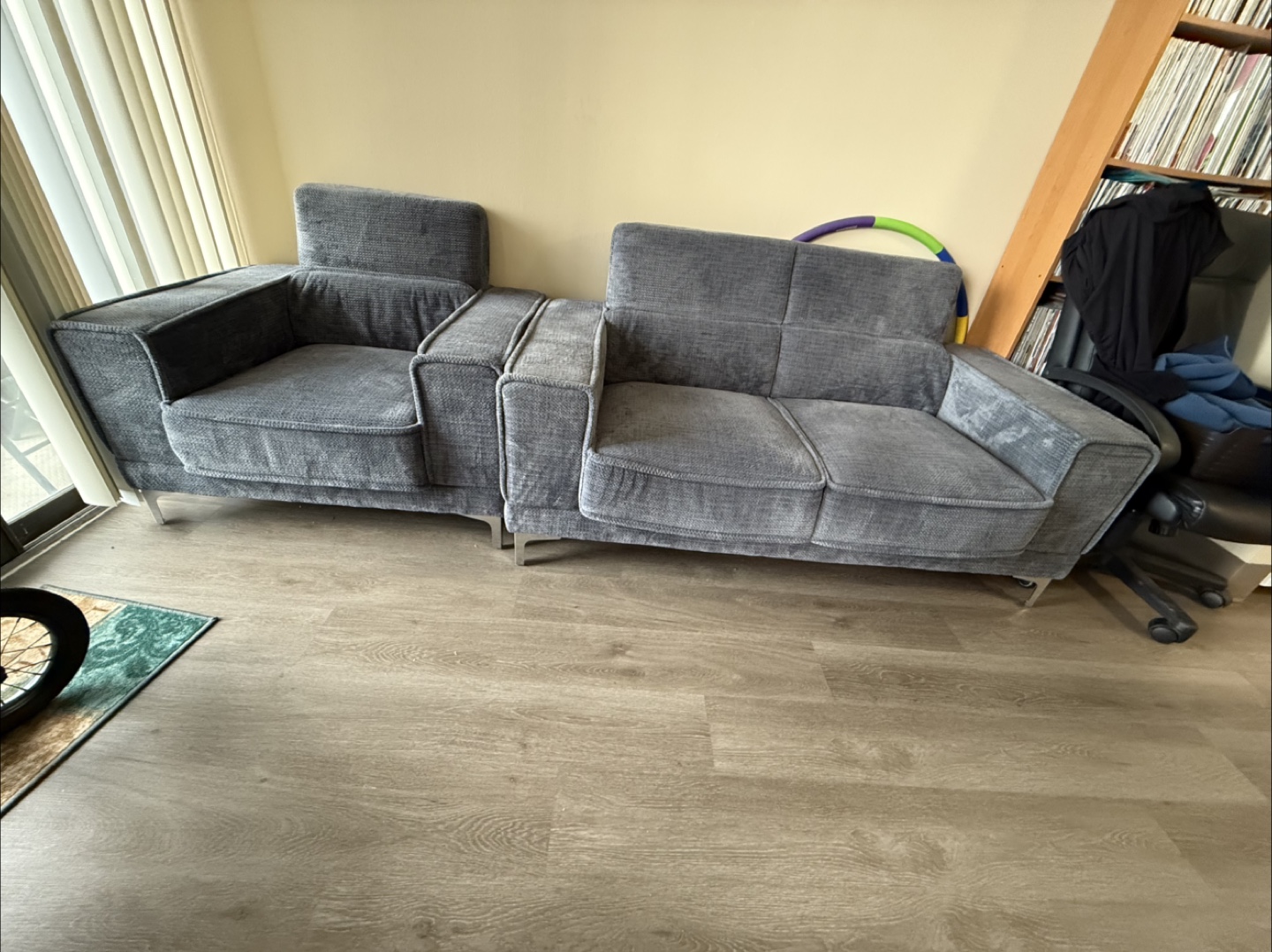 Gray Sofa Set with Armchair