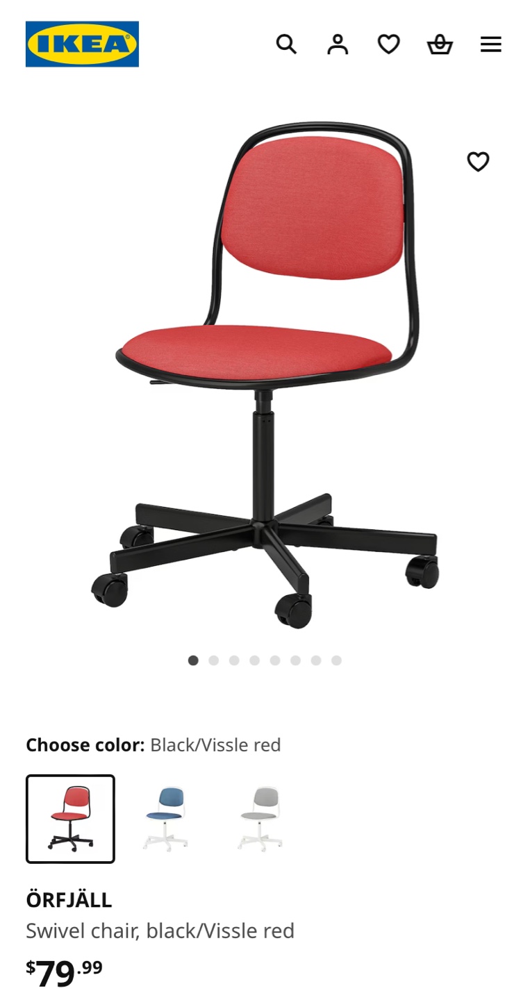IKEA ÖRFJÄLL Swivel Chair - Blue - photo 2