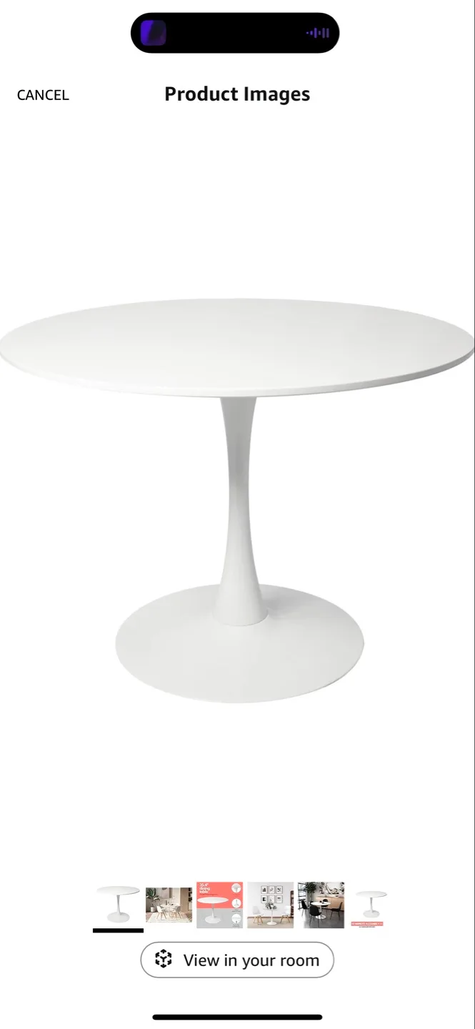 White Round Modern Dining Table