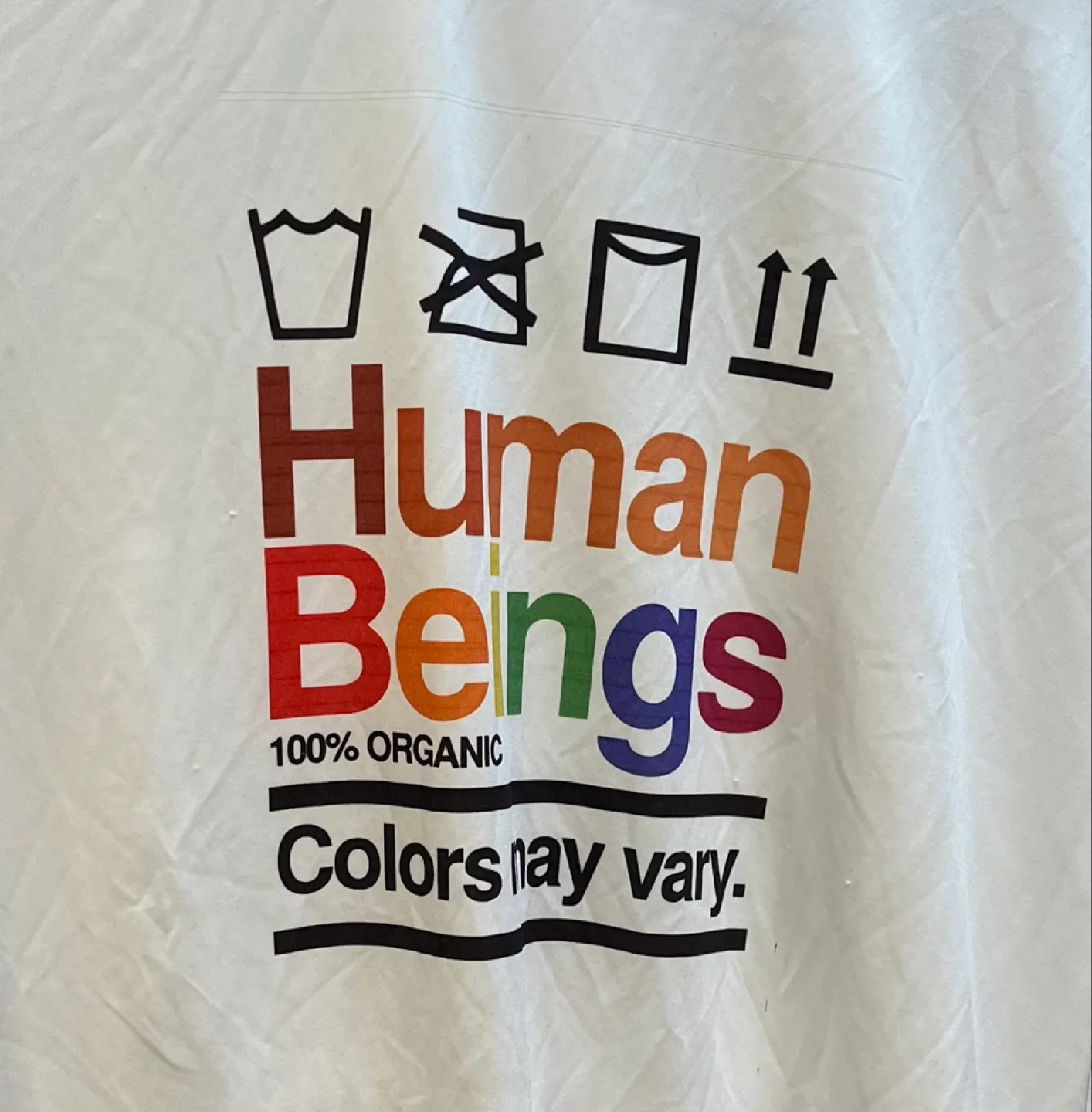 Organic Cotton White Human Beings Graphic Tee image indicator(4)