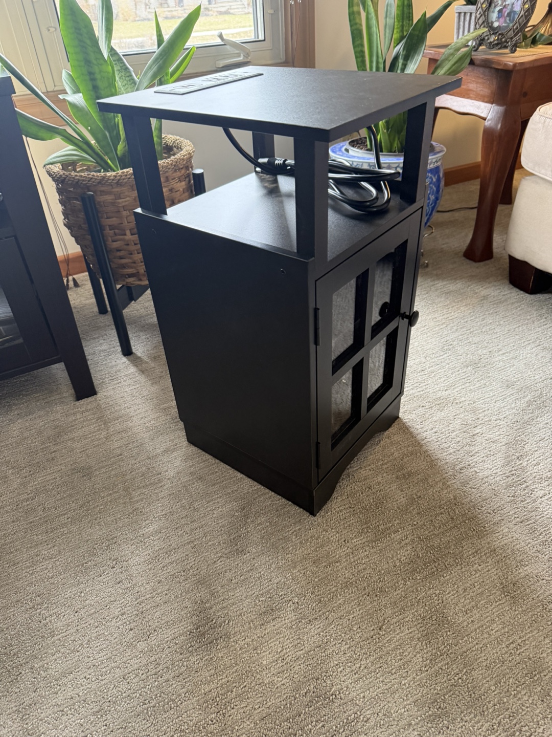Side Table with USB Ports and Outlets - photo 3