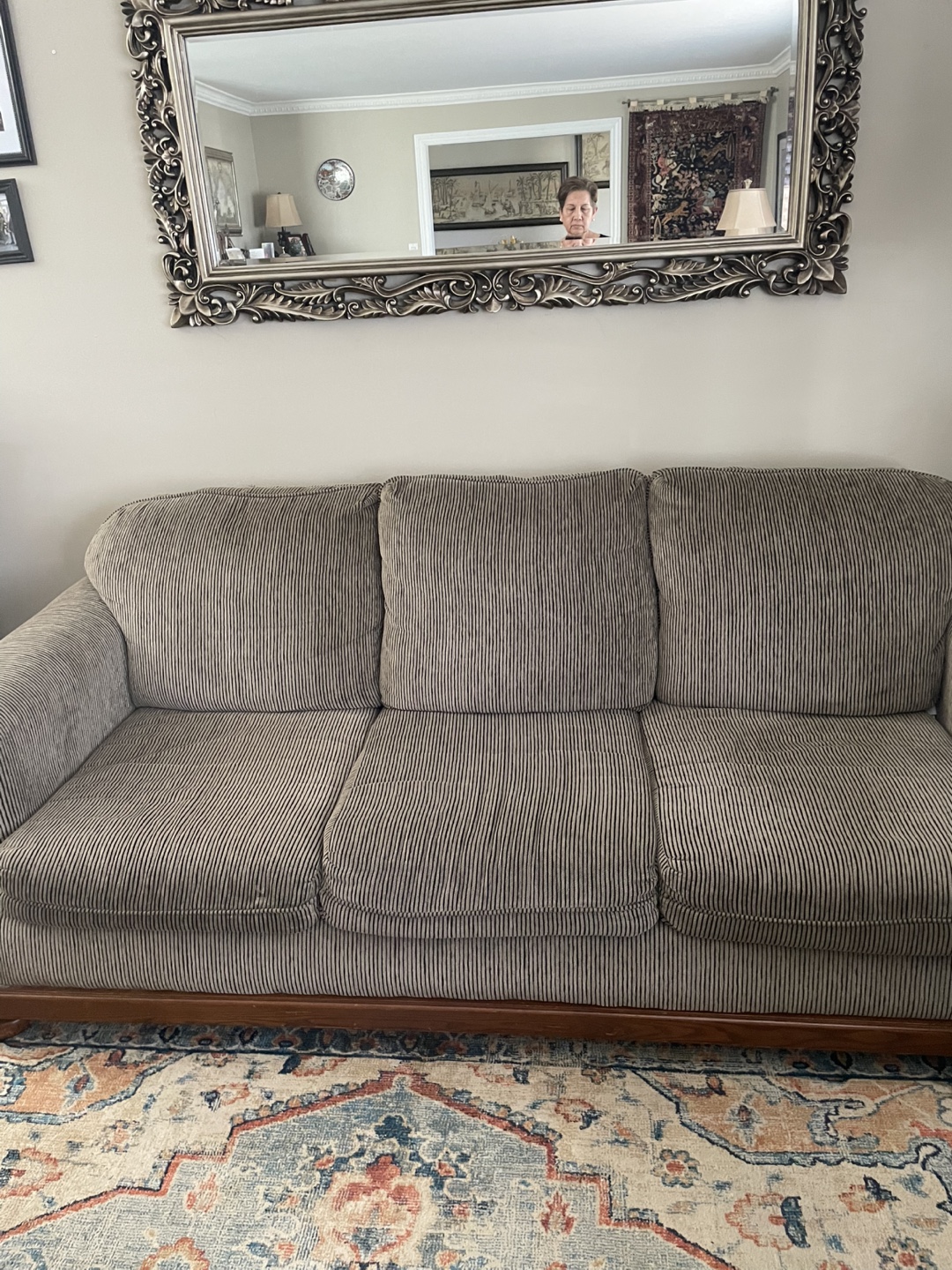 Corduroy Sofa and Armchair Set - photo 2
