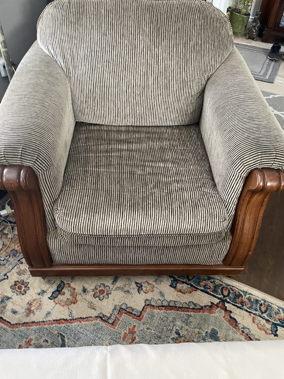 Corduroy Sofa and Armchair Set