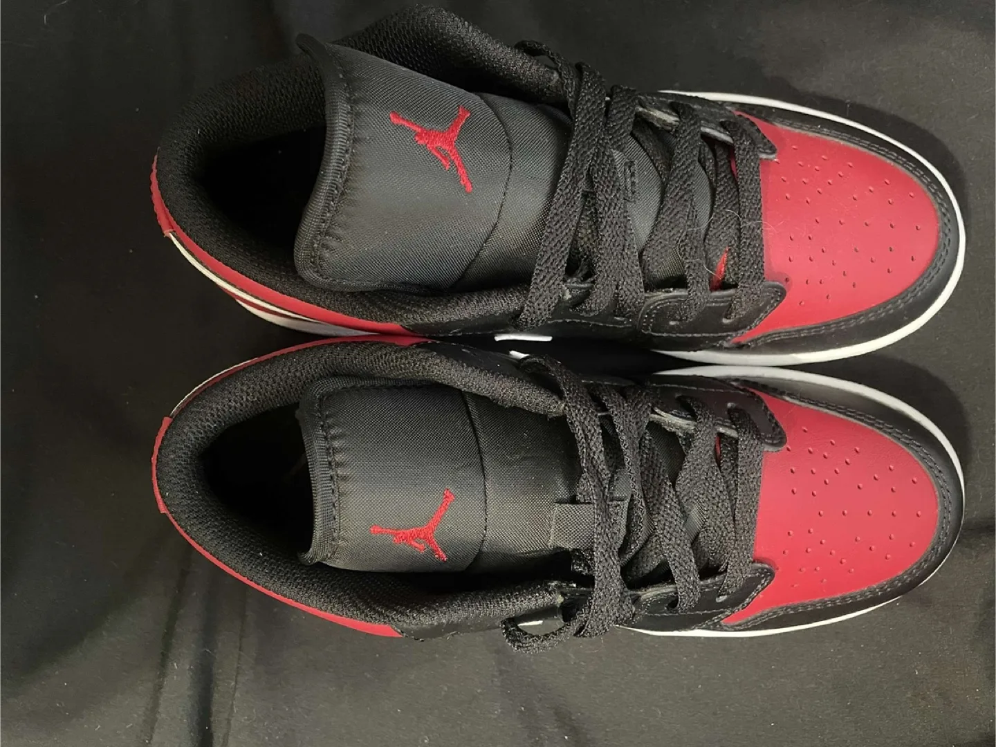 Air Jordan 1 Low GS (Youth) Black/Gym Red image indicator(4)