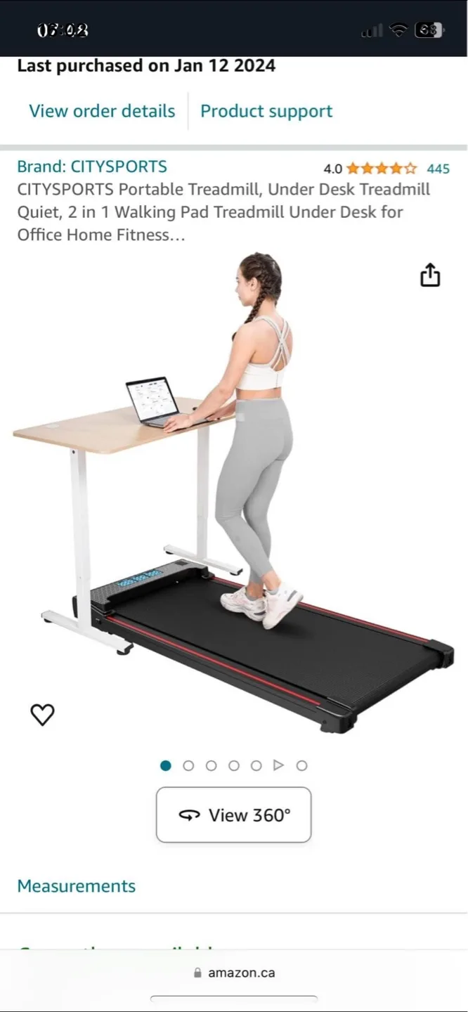 CITYSPORTS Portable Treadmill - Under Desk Walking Pad image indicator(2)