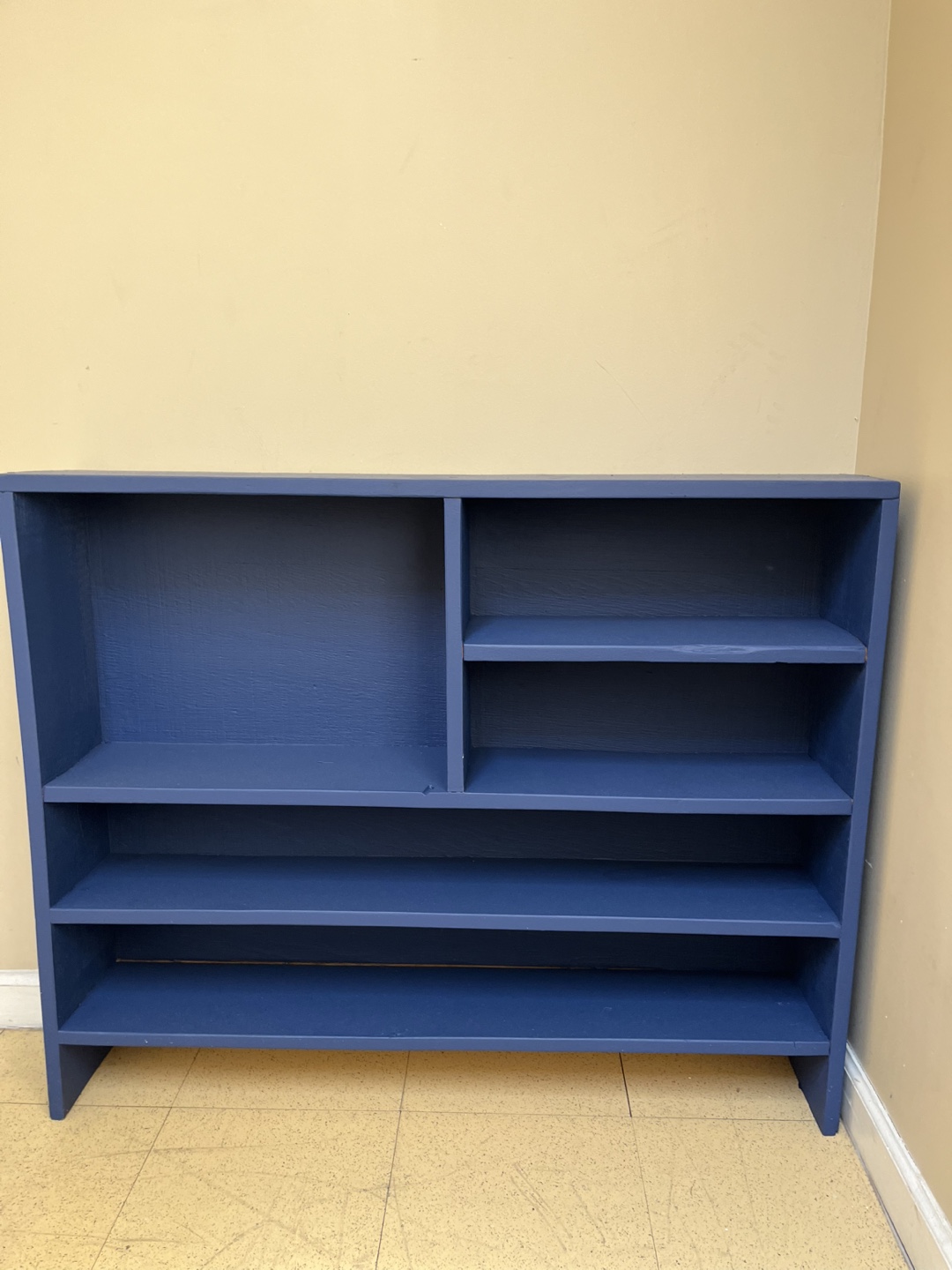 Navy Blue Wooden Shelving Unit