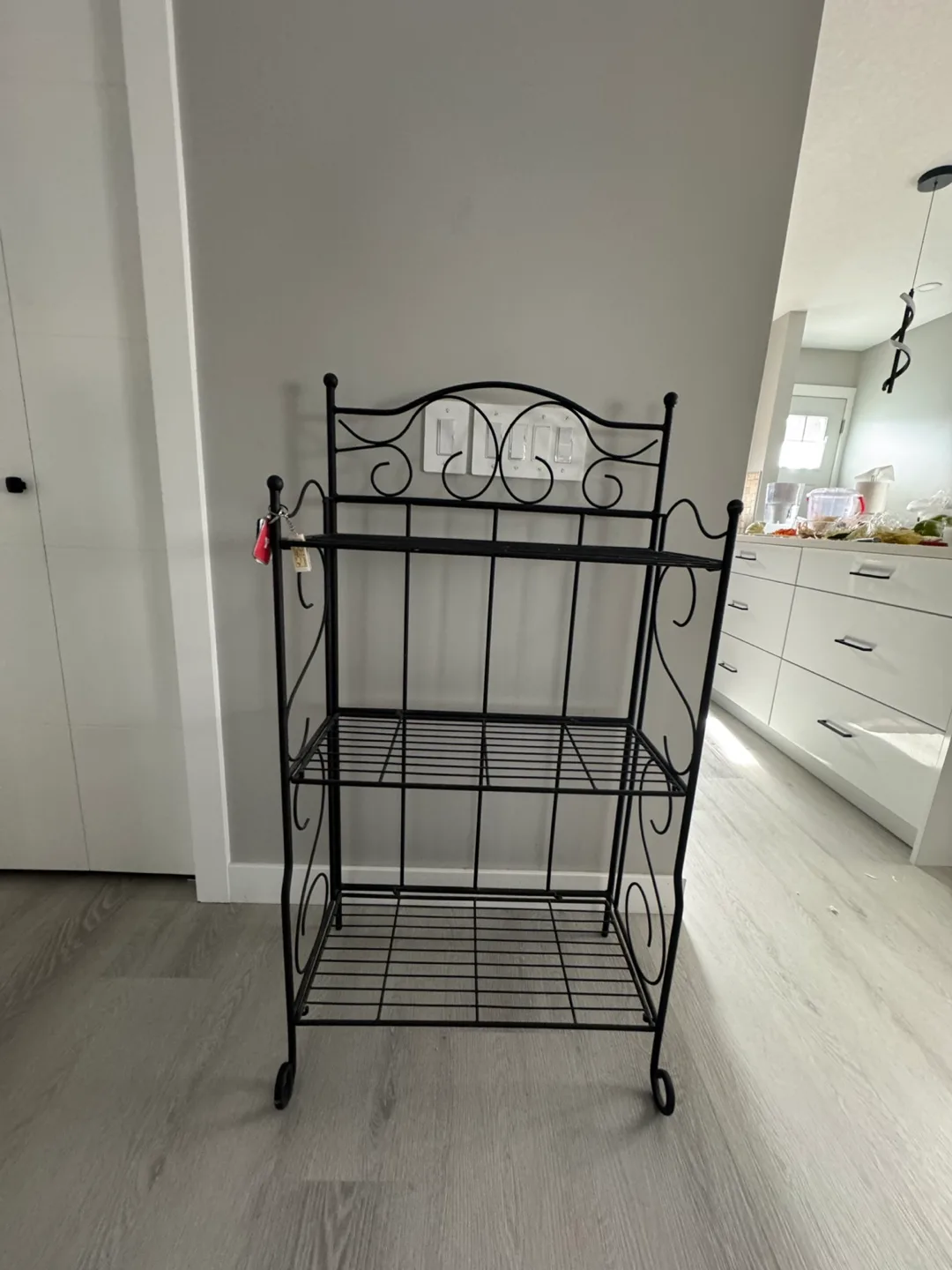 Black Metal 3-Tier Shelf -  Freestanding or Wall Mounted