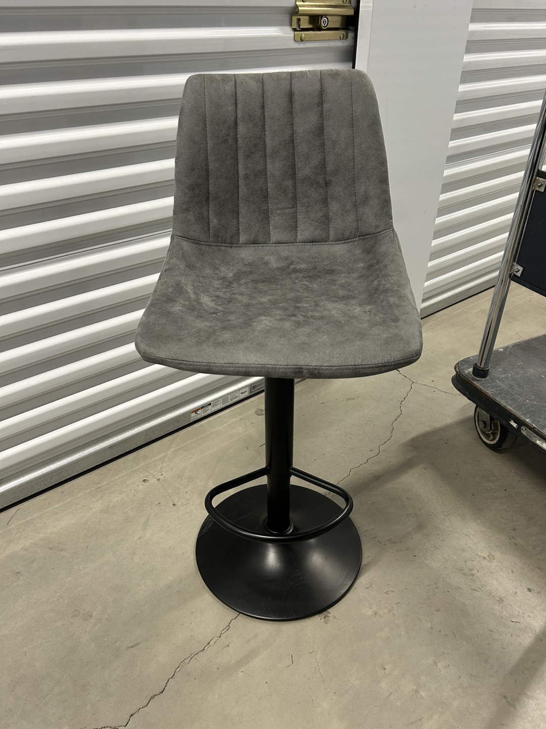 Pair of Grey Adjustable Bar Stools - photo 4