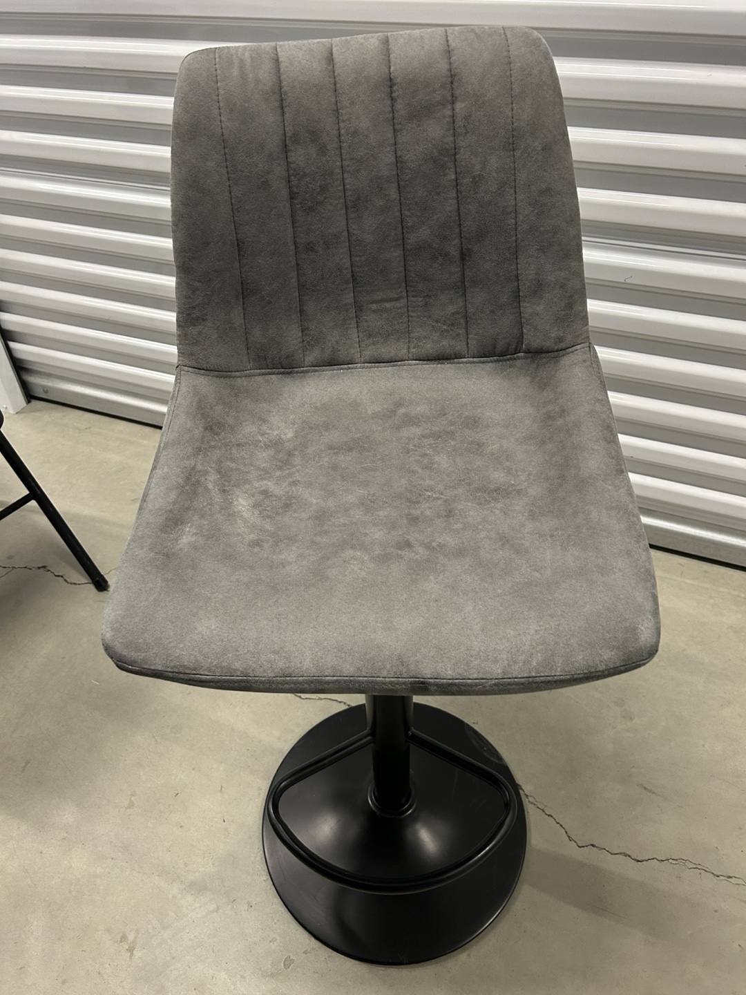 Pair of Grey Adjustable Bar Stools - photo 3