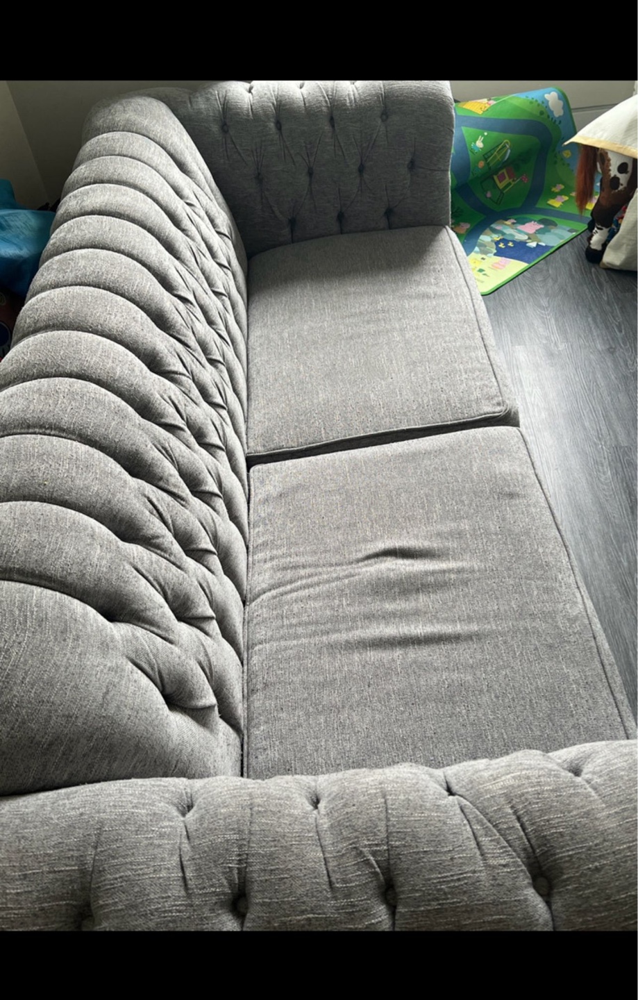 Grey Tufted Sofa