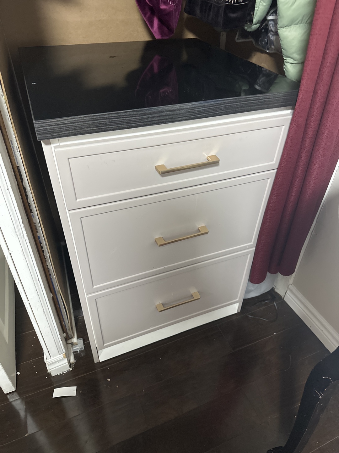Three-Drawer Dresser with Gold Hardware - photo 2