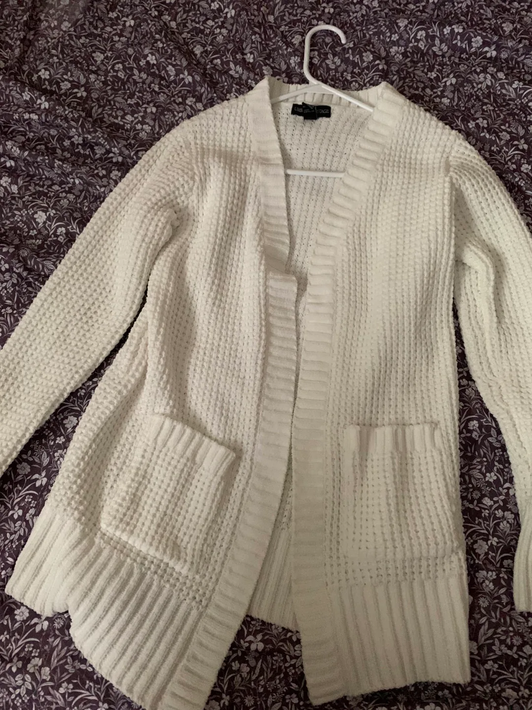 White Knit Cardigan thumbnail
