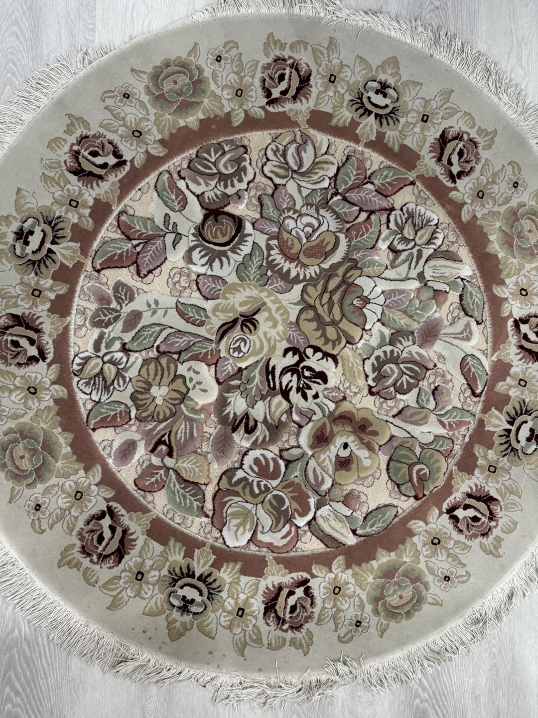 Round Floral Area Rug