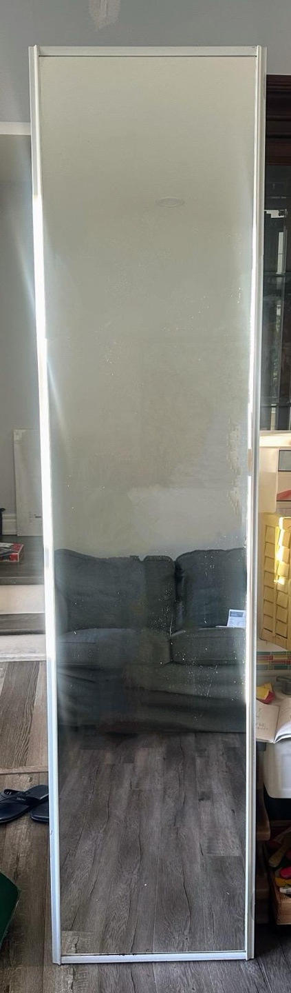 Full-Length Mirror with White Frame - photo 2