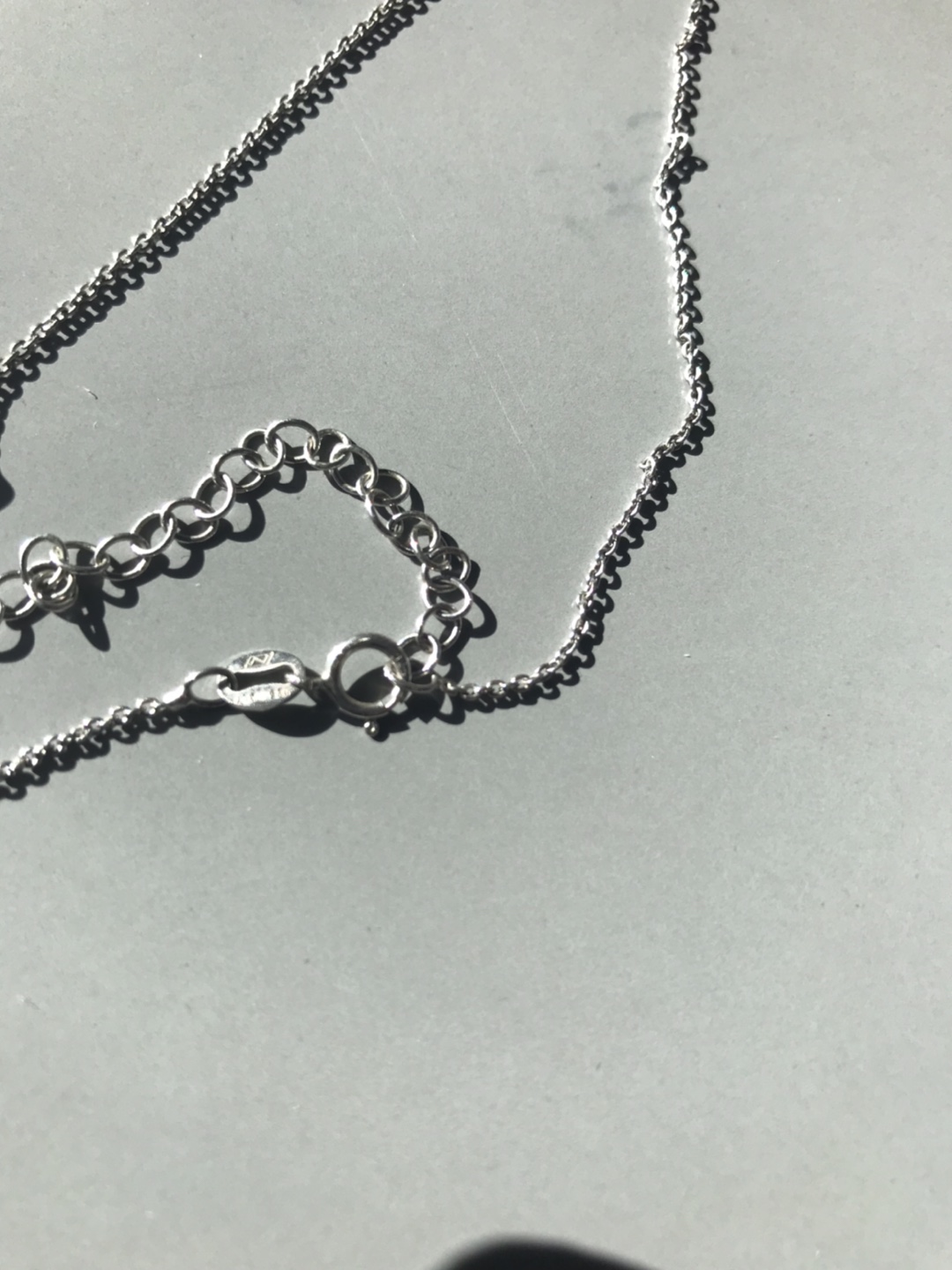 Sterling Silver baguette CZ pendant necklace - photo 3