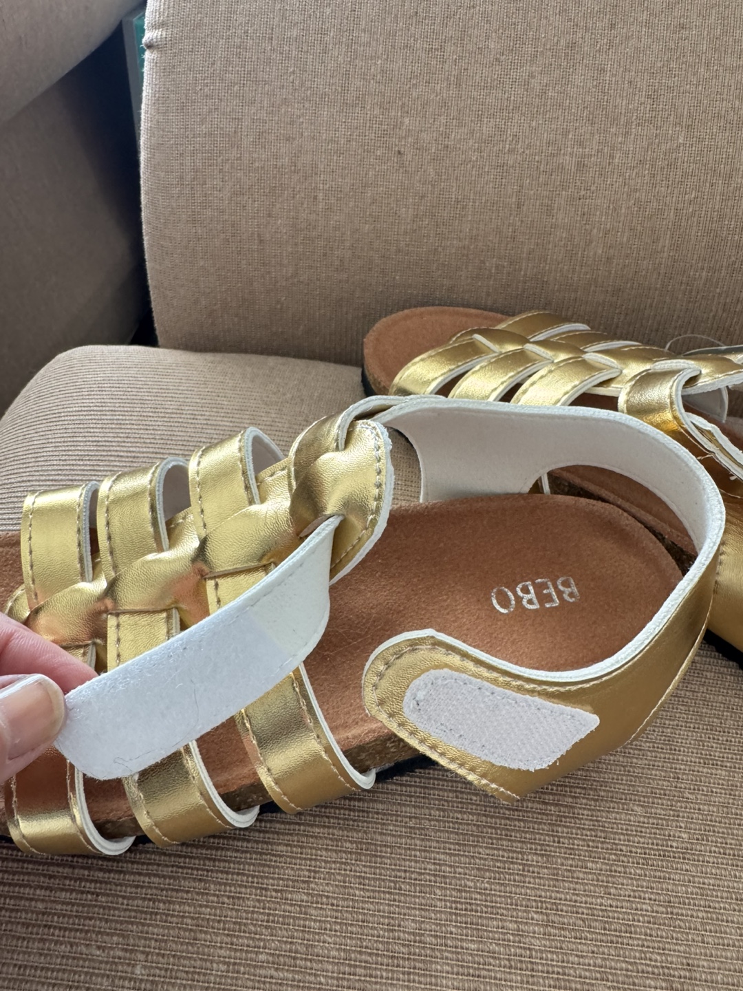 Girls' Gold Cork Sandals - Size 5 - photo 5