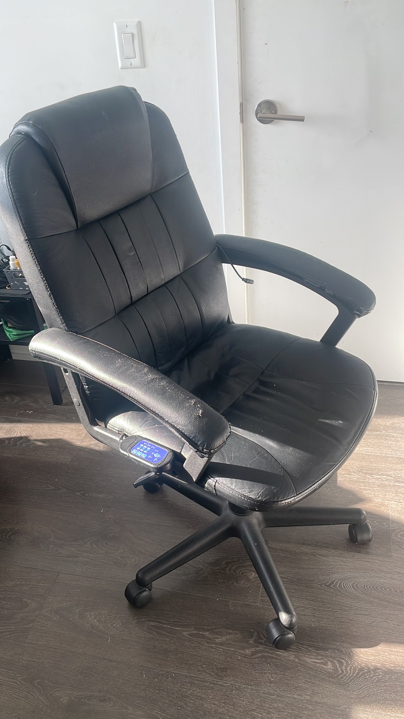 Office Chair, Desk, and Hangers