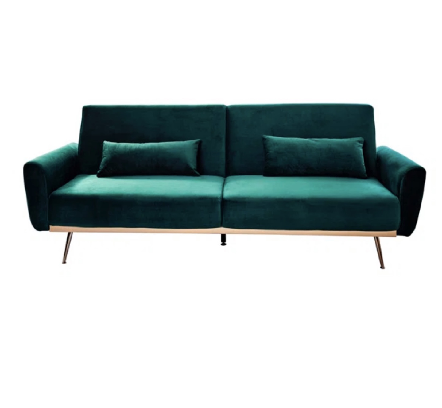 Velvet Sofa Bed - Emerald Green