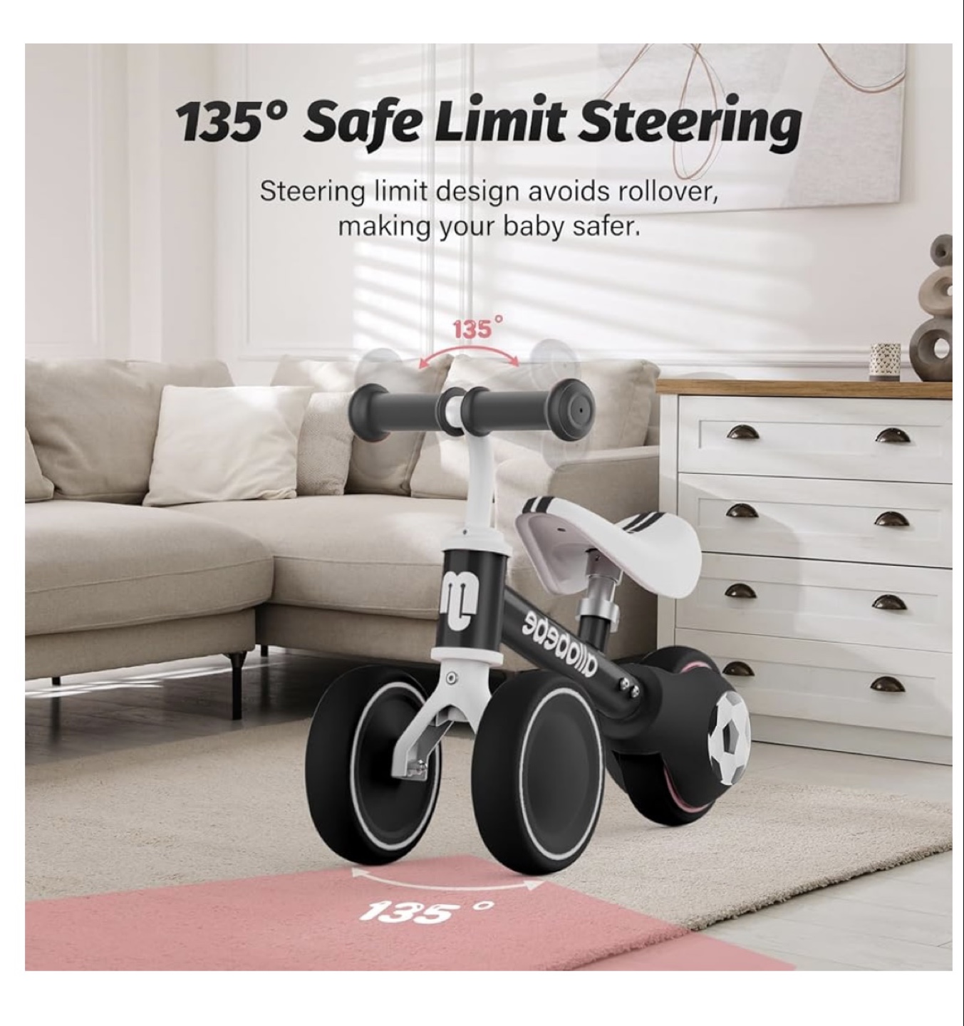 Allobebe Kids Balance Bike - Black - photo 4