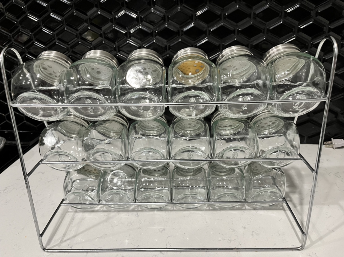 18-Jar Spice Rack Organizer with Metal Stand - photo 3
