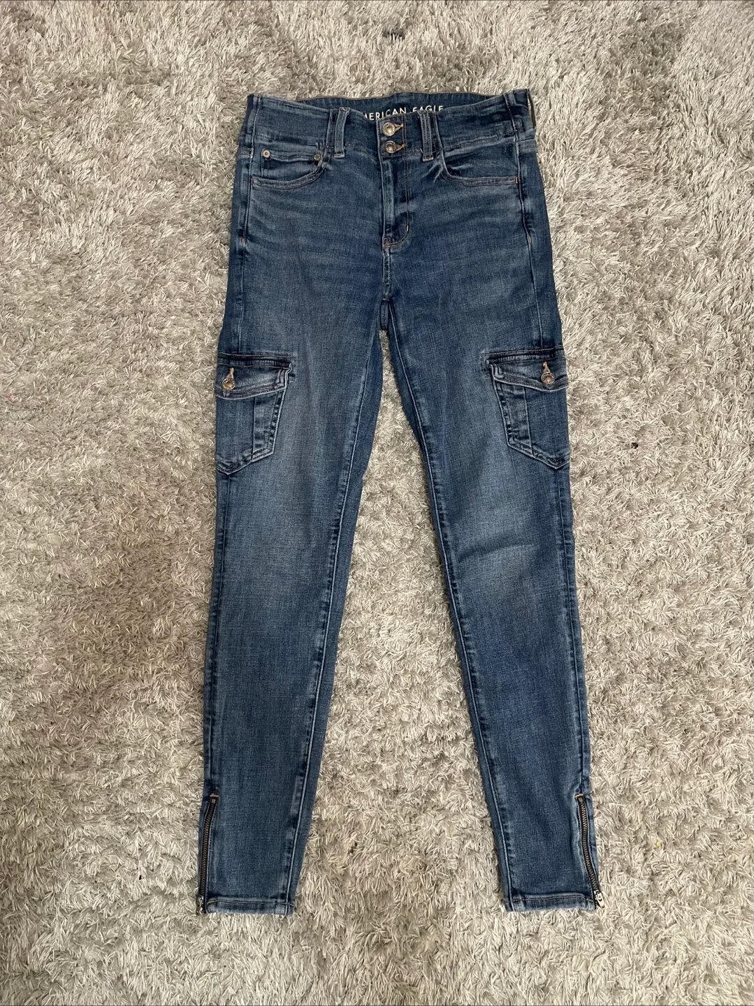 American Eagle Women's Next Level Stretch Cargo Jeans thumbnail