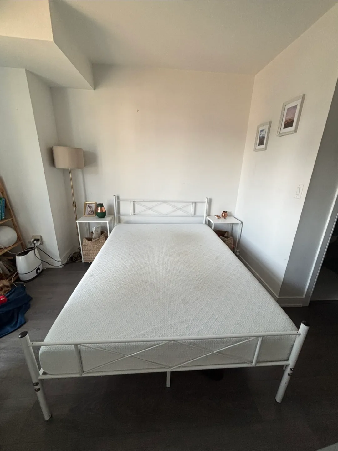 White Metal Bed Frame thumbnail