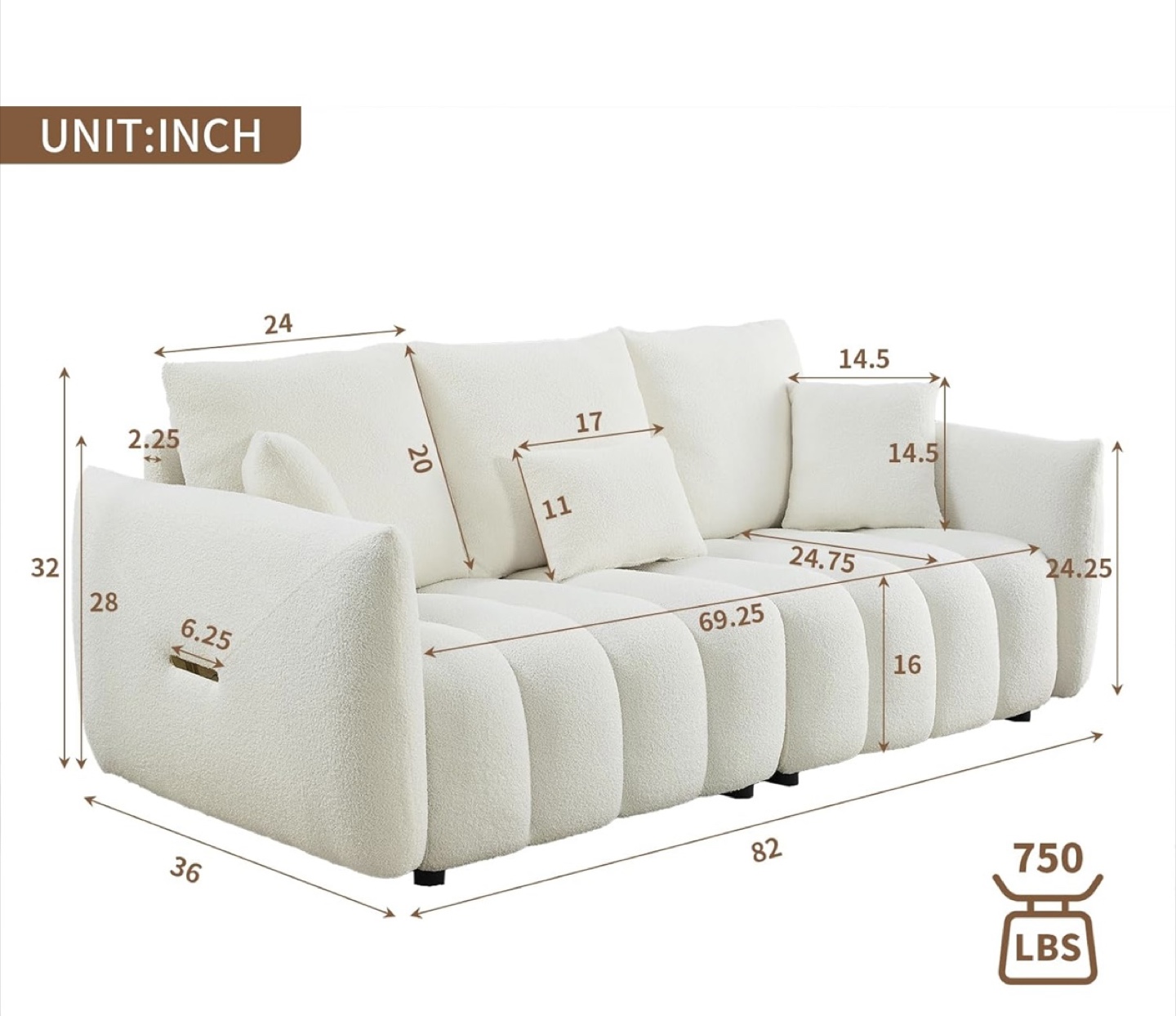 Cream-Colored Cloud Sofa - photo 2