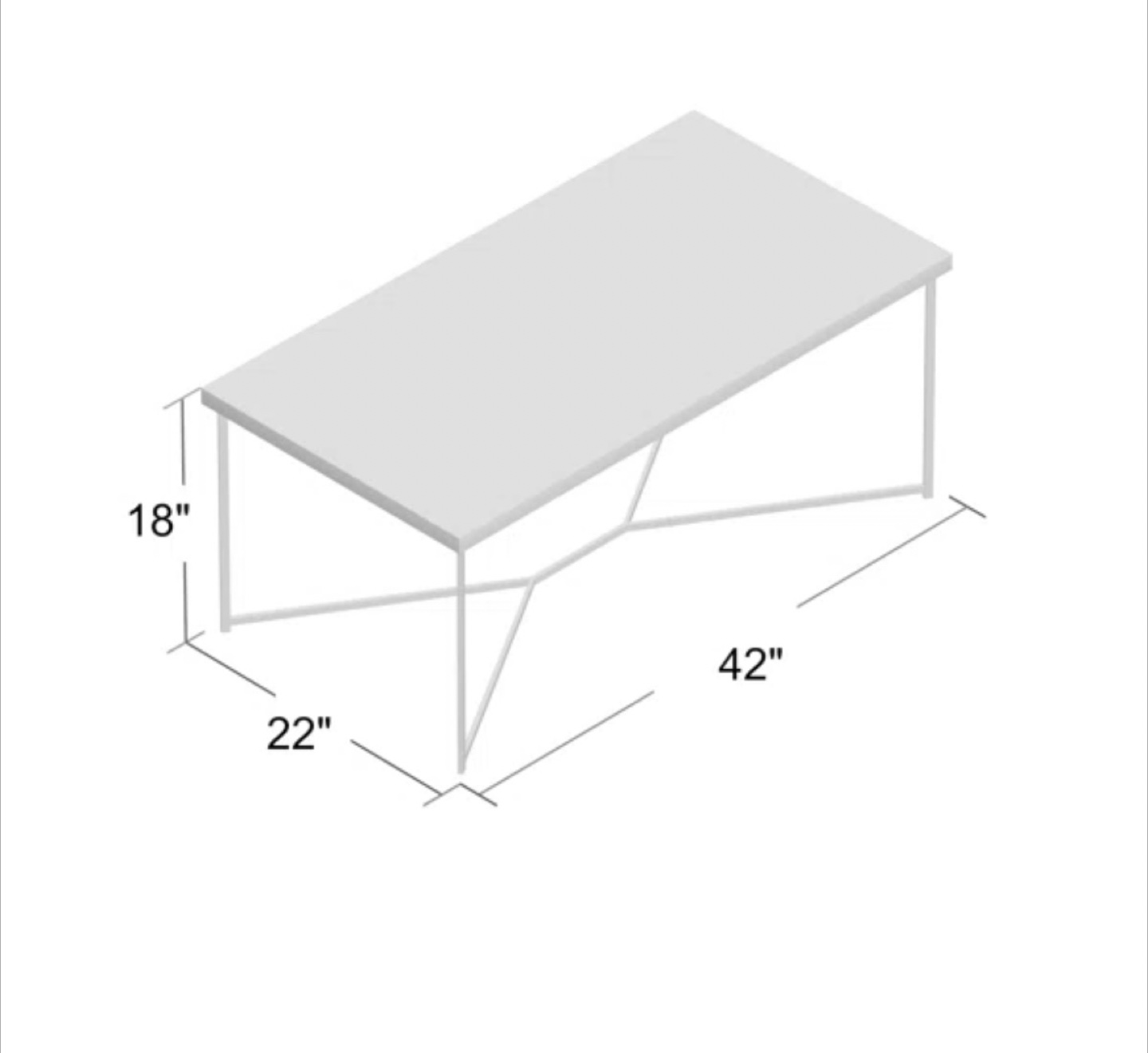 Modern Gold Metal & White Marble Coffee Table - photo 2