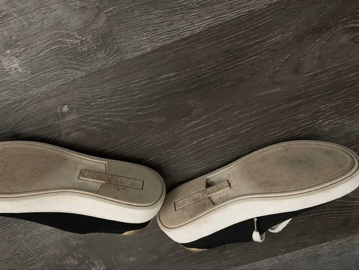 Michael Kors Black and Gold Sneakers - Size 5.5 image indicator(4)