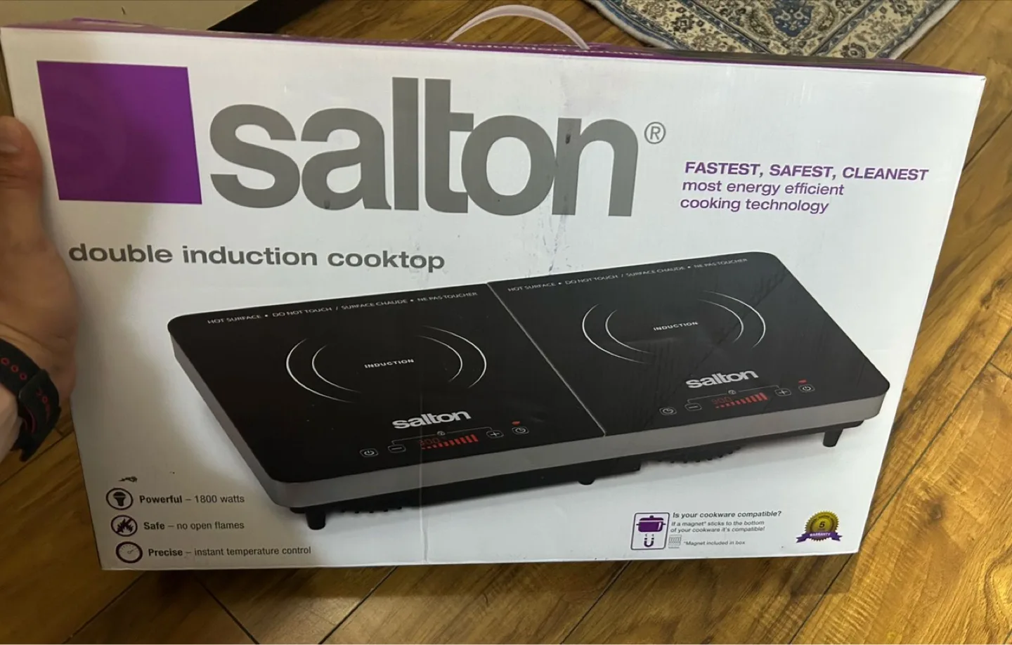 Salton Double Induction Cooktop - 1800W thumbnail