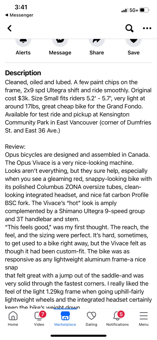 Opus Vivace Road Bike - Size smaller - photo 4