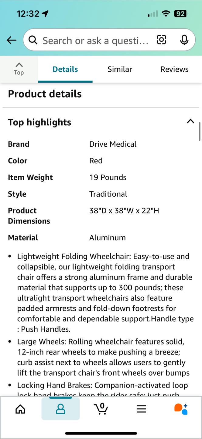 Drive Medical Lightweight Folding Wheelchair - photo 3