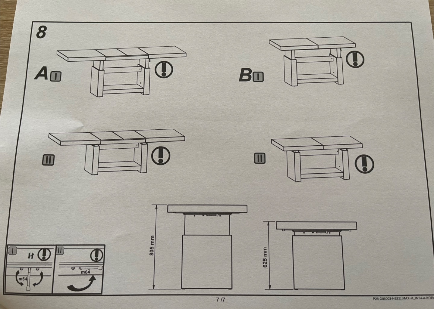 European Convertible Coffee Table / Dinner Table - photo 5