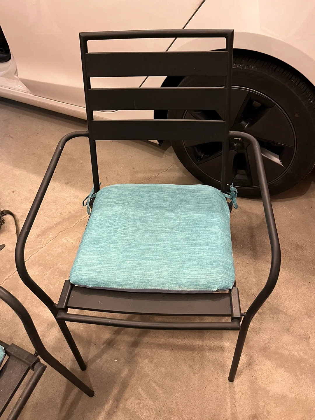 3 Piece Metal Bistro Set with Cushions image indicator(2)