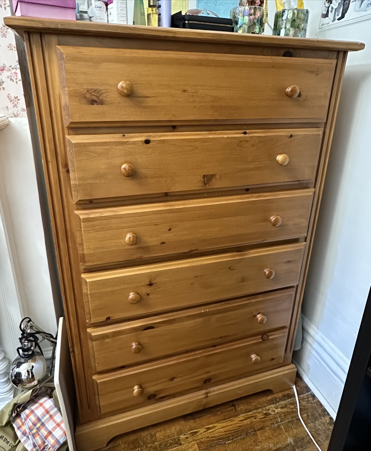 Six-Drawer Wooden Dresser