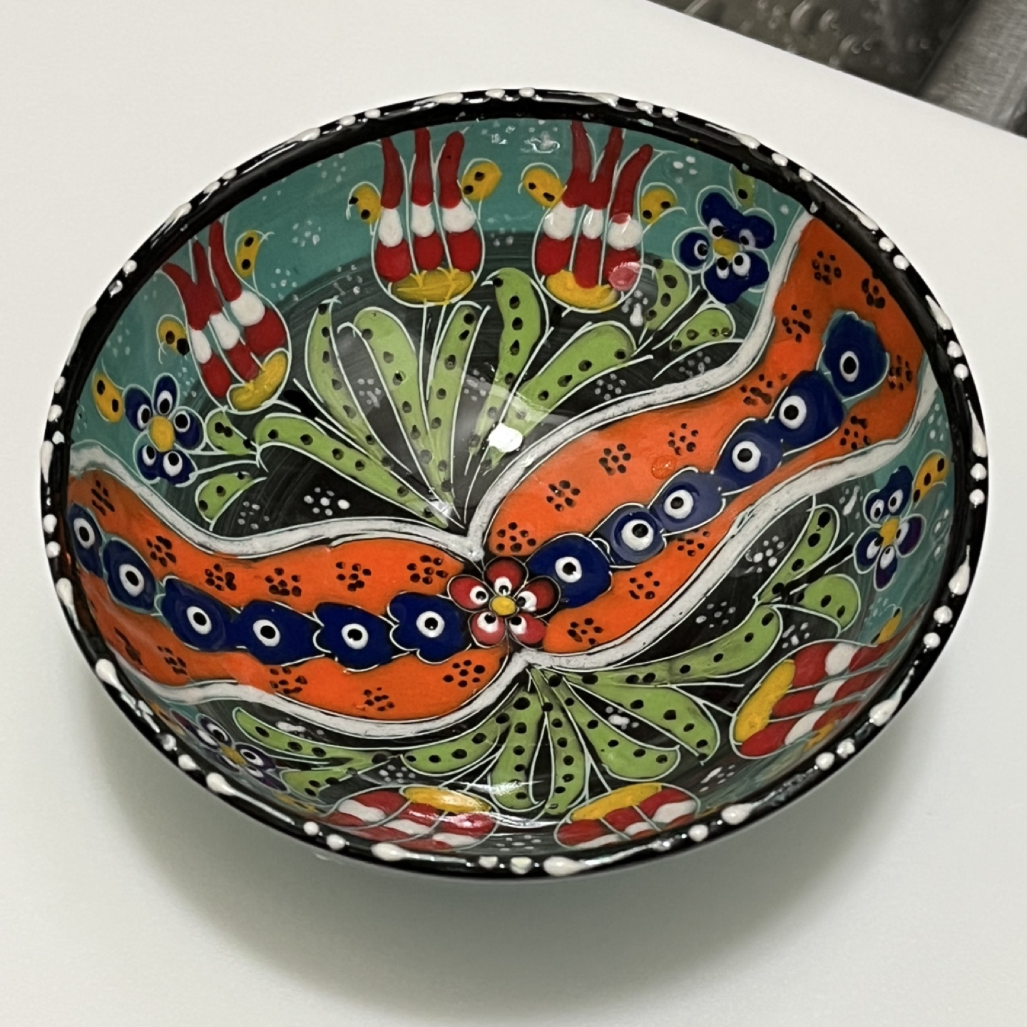 4 Turkish Handmade Ceramic Bowls - photo 4