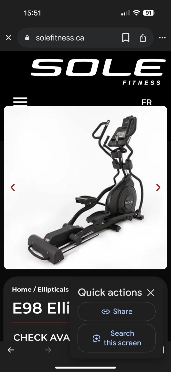 SOLE E98 Elliptical Cross Trainer - photo 3