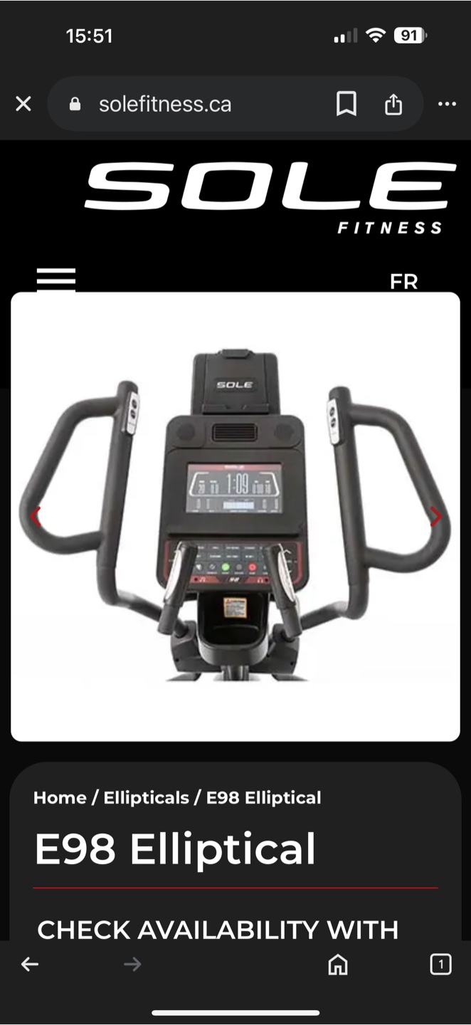 SOLE E98 Elliptical Cross Trainer - photo 4