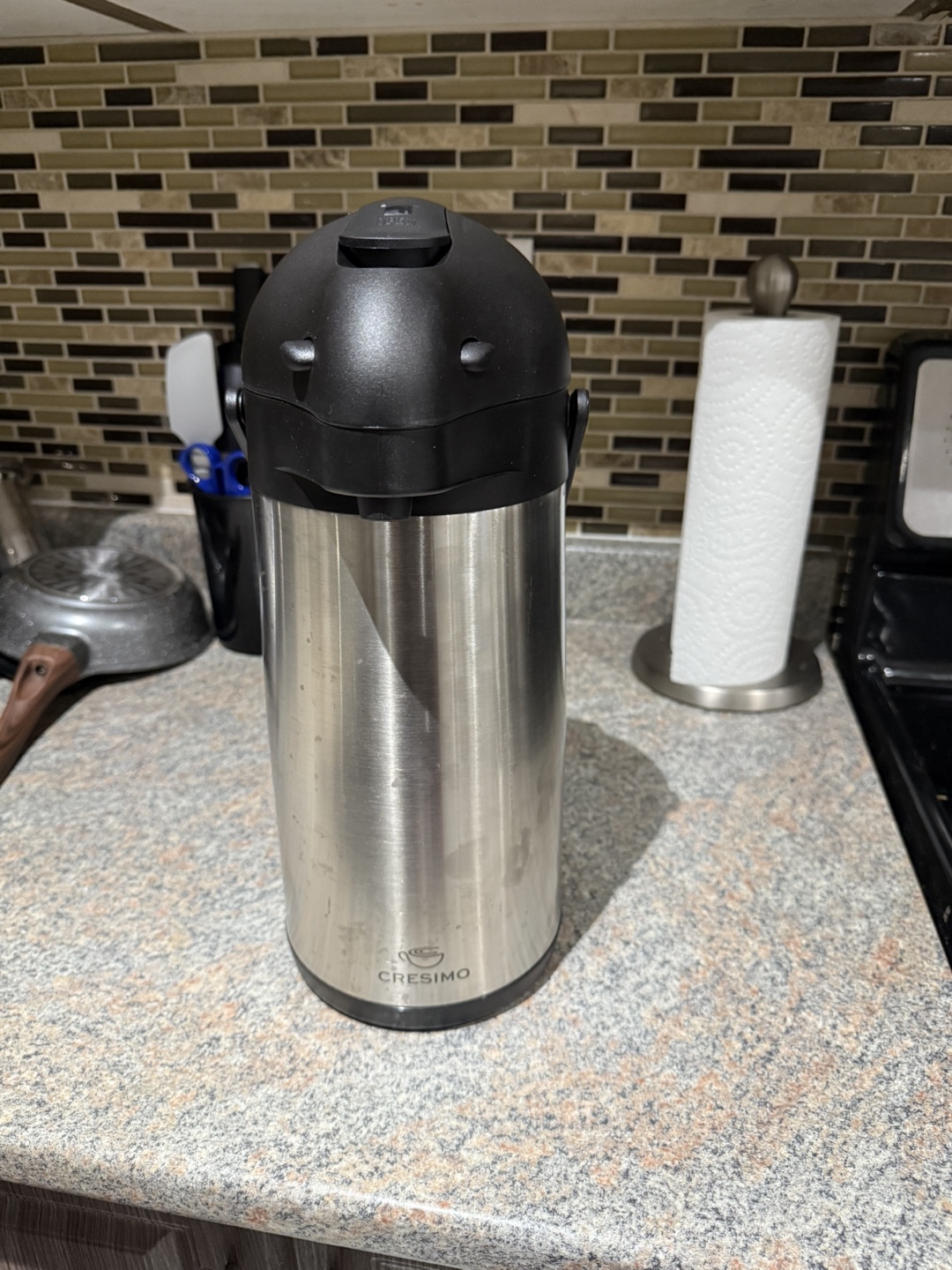 Cressimo 3 Liter Stainless Steel Airpot Coffee Dispenser