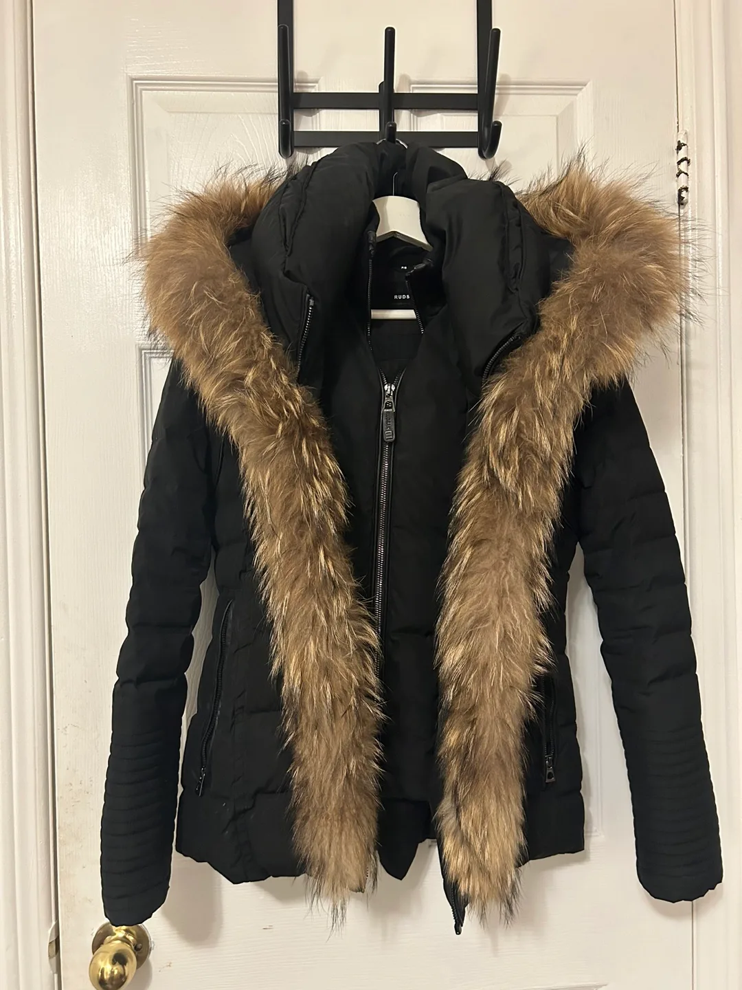 Rudsak  Black Fur Trimmed Down Jacket thumbnail