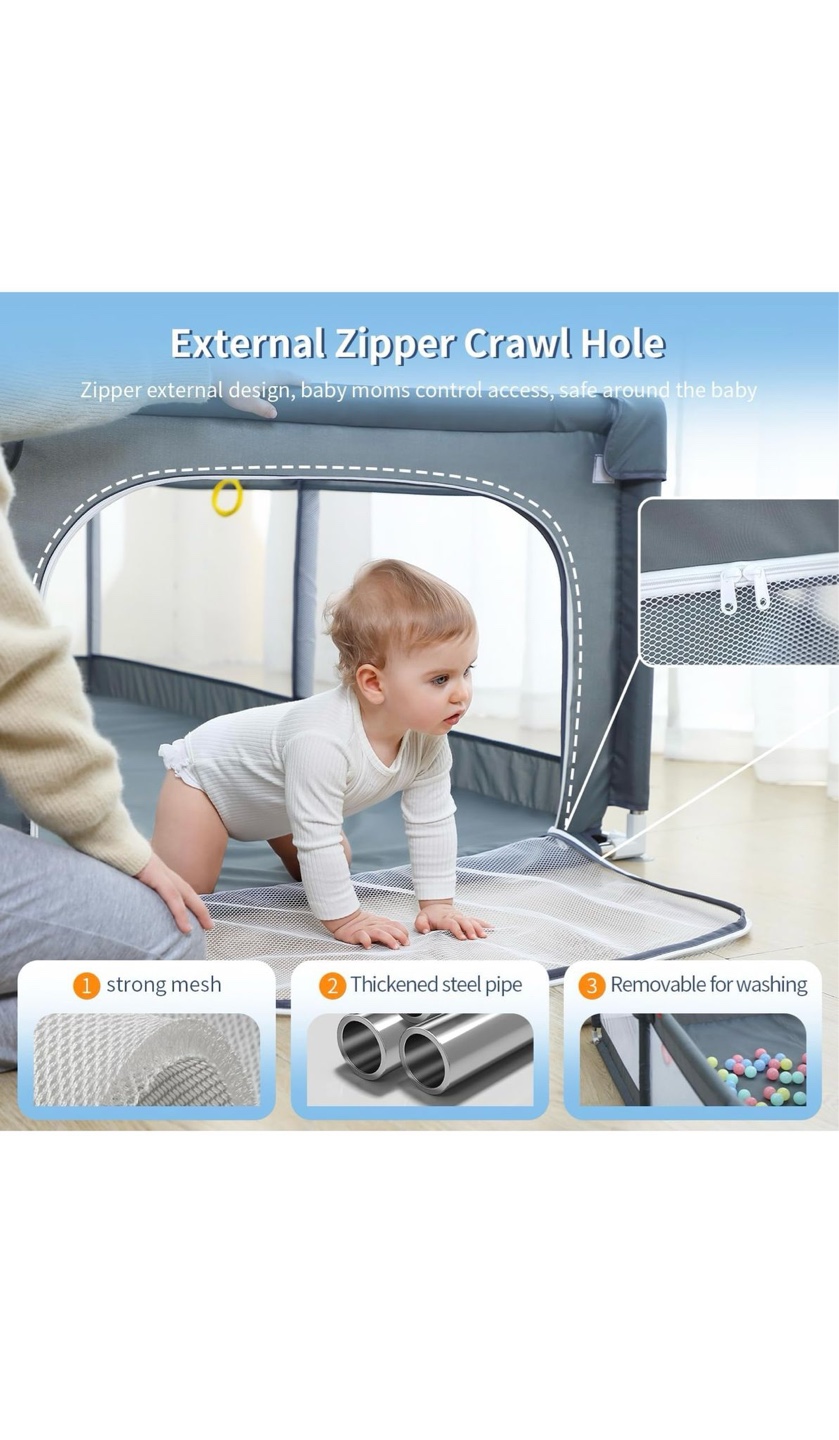 Baby Playpen - Portable Play Yard with Storage Bag - photo 4